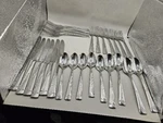 Oneida Raised Swirl Lines Rare Design AA-13 26 Pieces Made China. Fixed Price $89.75.