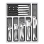 49-PIECE Silverware Set With Organizer, Heavy Duty Stainless Steel Flatware S.... Fixed Price $64.61.