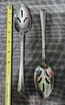 Lot Of 2 Orleans Japan ORL31 Stainless "8.5" Pierced Table Serving Spoons. Fixed Price $9.99.