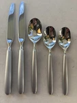 Oneida - Lamais (frost Handle) 5 Piece Lot (knife, Spoon, Teaspoon) New. Fixed Price $39.99.