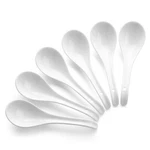 Soup Spoons 6 Pieces Ceramic Chinese Asian White J. Fixed Price $23.29.