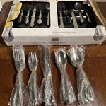 Rogers Co. Flatware "rose" 44 Pieces New Open Box Stainless Steel Fork Spoon. Fixed Price $49.99.