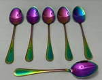 New Kyraton Rainbow Tea Ice Cream Coffee Dessert Spoons Pieces 6.5" (SH2). Fixed Price $11.99.