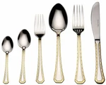75 Piece Venezia Prestige Silverware Set For 12 - 18/10 Gold Plated Flatware. Fixed Price $199.99.