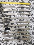 Wm Rogers C1991 Colonial Mood Deluxe Stainless 10 Modern Hollow Place Knives. Fixed Price $44.99.