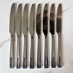 Oneida Stainless Dinner Knife Circuit Flatware Glossy Satin Center Line 8PCS. Fixed Price $34.19.