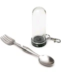 Sporq Stainless Steel Portable Reusable Travel Utensils, Spoon Fork And Knife. Fixed Price $12.49.