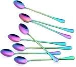 Long Handle Spoons, Colorful Plated Latte Spoon, Stainless Steel Ice Cream. Fixed Price $20.54.