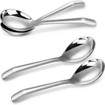 "keawell Premium 7.3 Inches Soup Spoons With Hook Handle, Set Of 4, 18/10 Stainl. Fixed Price $25.99.