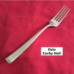 Corby Hall Oslo Dinner Fork 7 1/2" Blunt End Stainless Steel Flatware. Fixed Price $7.89.