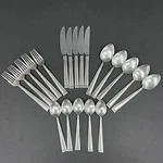 Farberware Setting For 5 Stainless Silverware Center Ridge Flatware FRW39. Fixed Price $27.00.