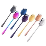 Sporks 2 1 Spoons Forks 7 Pieces Mix Color Stainless Steel Reusable Metal .... Fixed Price $22.17.