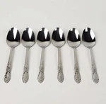 Oneidacraft Venus Serving Spoons 6 Stainless Steel 7.75" Flatware. Fixed Price $12.98.