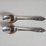Lot Of 2 Supreme Cutlery Towle TWS156 Mcm Brutalist Teaspoon Stainless Flatware. Fixed Price $10.40.