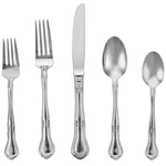 Gorham Valcourt Stainless Flatware 5 Place Setting Piece, Silver. Fixed Price $70.99.