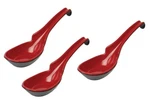 Japanbargain 2397, Pack Of Japanese Soup Spoons Asian Red/black. Fixed Price $10.22.