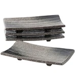 Uaral Sushi Plate Japanese Dish Set Ceramic 8.5*4.5*0.98INCH, Dark Blue. Fixed Price $60.99.