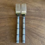 Pier 1 PII23 Stainless Bamboo Salad Fork Lot Handle Silverware Flatware. Fixed Price $21.99.