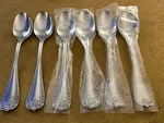 (5) Teaspoons + Sugar Vintage National Stainless Flatware NST54 Japan. Fixed Price $58.75.