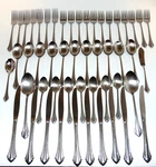 Oneida Bancroft Stainless Flatware Silverware 51-PIECE Set Usa. Fixed Price $179.99.