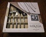 New Unused Mikasa Zena 18/8 Stainless Steel 45PC Flatware Set Service For. Fixed Price $550.00.