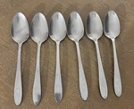 Oneida Community Teaspoons Set Of 6 Stainless Flatware Monogram Estate. Fixed Price $59.99.