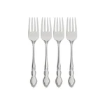 Oneida Dover Fine Flatware Salad Forks, Set Of 4 18/10 Stainless Steel, Sil.... Fixed Price $55.66.