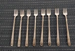 Set Of 8 Oneida Community Milady Cocktail Seafood Forks Silverplate. Fixed Price $39.00.