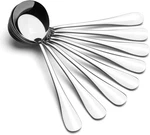 Soup Spoons, Wholesale Silverware, Round Stainless Steel Set Of 8. Fixed Price $26.99.