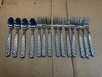 10 Strawberry Street Dubai Fork Spoon Stainless Steel Flatware Lot Of 14 Bundle. Fixed Price $68.88.