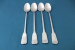 Oneida Sandhurst Iced Tea Spoons (set Of 4) Glossy Stainless Cube 7 3/8". Fixed Price $58.64.