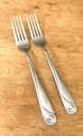 2 Dinner Fork INS505 International Silver Stainless Scroll Tip China. Fixed Price $39.99.