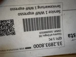 Seb Professional Service 1 Wmf Espresso 3328938000 - Open Box Plus Solenoids. Fixed Price $125.00.