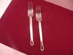 Set Of 2 Oneida Cooper Stainless Steel Dinner Forks Pierced Tipped Handle 8 1/4". Fixed Price $25.29.