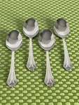 Farberware FRW76 Stainless 4 Teaspoons Glossy Fan Scroll China Flatware. Fixed Price $24.95.