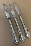 3 Modern Hollow Knife Knives 8 1/2'' Chateau Oneida Stainless Flowers Glossy. Fixed Price $32.99.