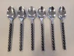 Pier One Stainless PII14 Twist Pattern Set Of 6 Teaspoons. Fixed Price $134.99.