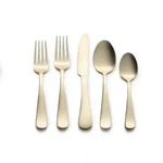 Kitchinox Alton Bay Gold Satin 6 Piece Dinner Fork, Dessert. Fixed Price $19.50.
