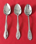 Customcraft CUS11 And CUS12 Stainless Teaspoons With Monograms. Fixed Price $10.99.