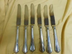 Oneida Juilliard Cube 18/10 Glossy Stainless Flatware Dinner Knives - Set Of Six. Fixed Price $24.99.