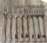 Stanford 18/8 Stainless By Winco Center Ridge Forks 8PC Dinner & Salad. Fixed Price $19.99.