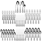 Mikasa Regent Bead 18/10 Stainless Steel 65PC. Flatware Set (service For Twelve). Fixed Price $199.94.