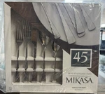 Mikasa Novaro 45 Piece Contemporary Stainless Steel Flatware Set Service For 8. Fixed Price $90.00.