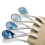 Daho Gomsu Asian Ceramic Soup Spoon, With Long Handle Easy To Hold, Non-slip .... Fixed Price $15.84.