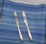 'MFF5' By Marshall Field & Co., 2 Hollow Dinner Knives, Germany, Stls, Glossy. Fixed Price $29.99.
