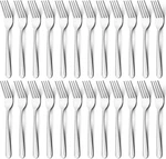 Bewos 24 Pieces Dinner Forks Set, 8.2-INCH Stainless Steel Silverware, Fla. Fixed Price $20.45.