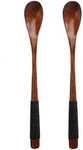 2 Set Retro Handcrafted Wooden Long Coffee Tea Spoon. Fixed Price $19.57.