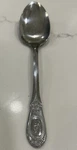Vtg Customcraft Flatware CUS21 Monogram 6 Dessert Spoon Sample Korea Mcm. Fixed Price $8.58.