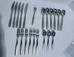 Cambridge Silversmiths 326J2H9BH26 Swirl Sand Flatware Set - 21 Piece. Fixed Price $30.00.