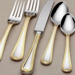 Lenox 5 Pc Vintage Jewel Silver/gold 18/10 Stainless Place Setting. Fixed Price $54.95.